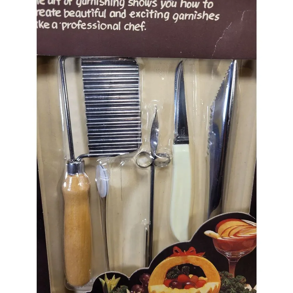 Professional Stainless Steel Garnishing Tool Set- NIB